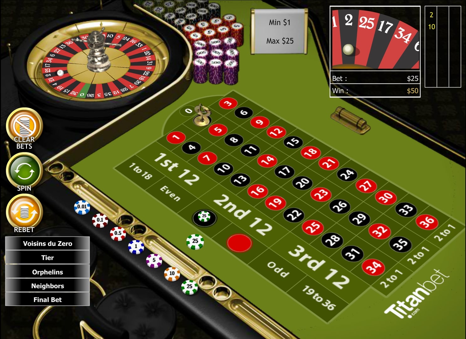 Titan Bet Roulette
