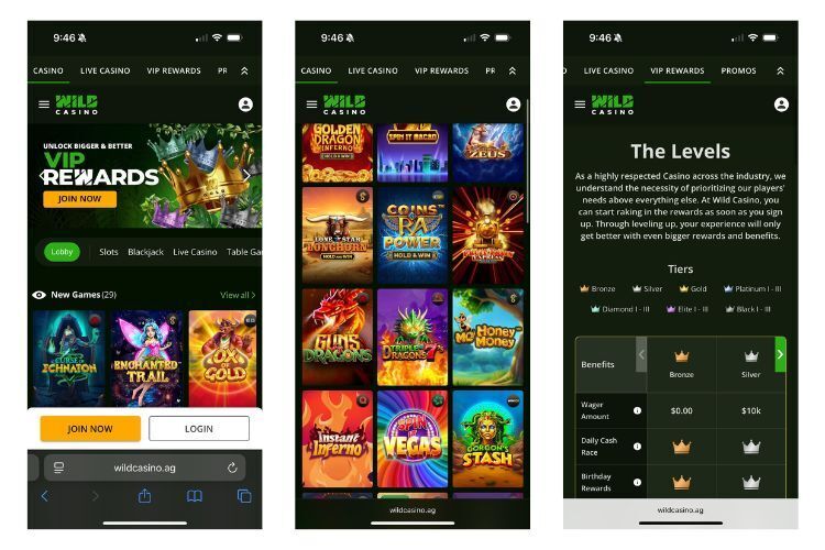 wild casino mobile