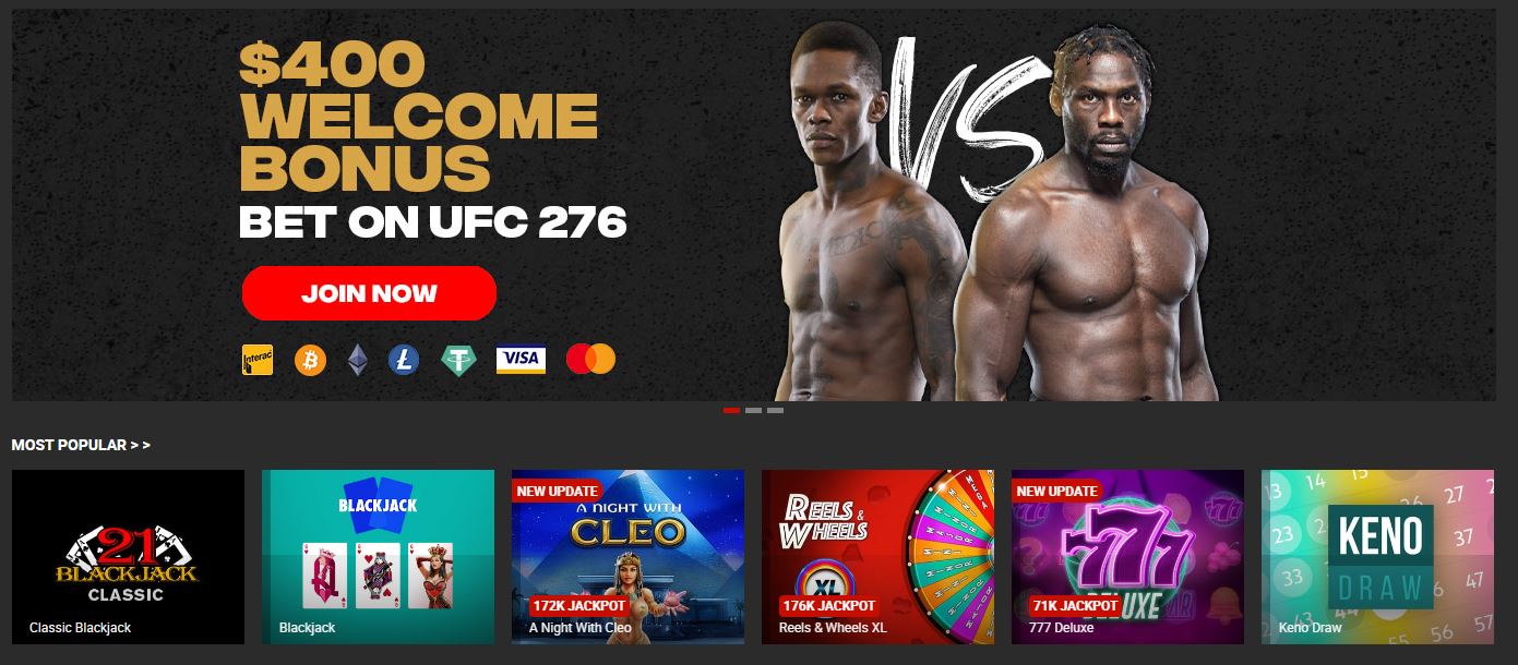 bodog welcome page