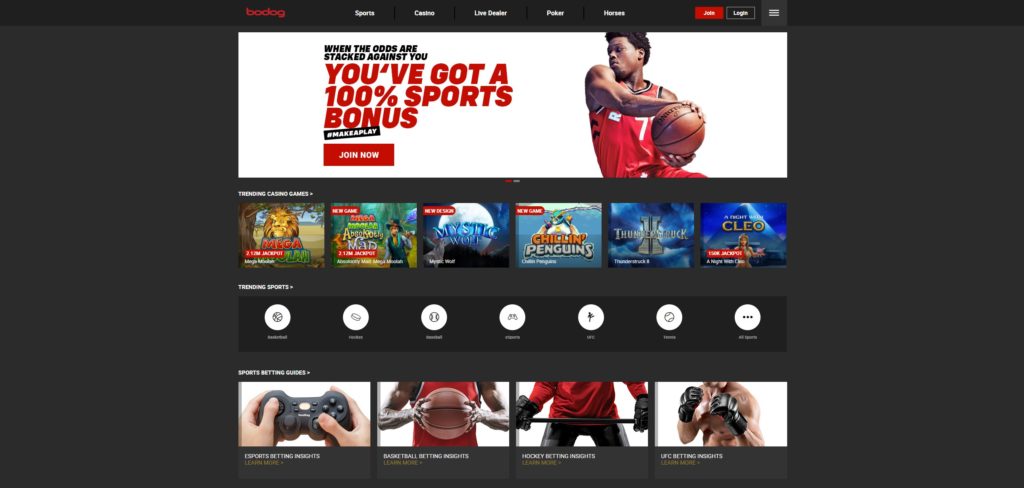 Bodog Homepage