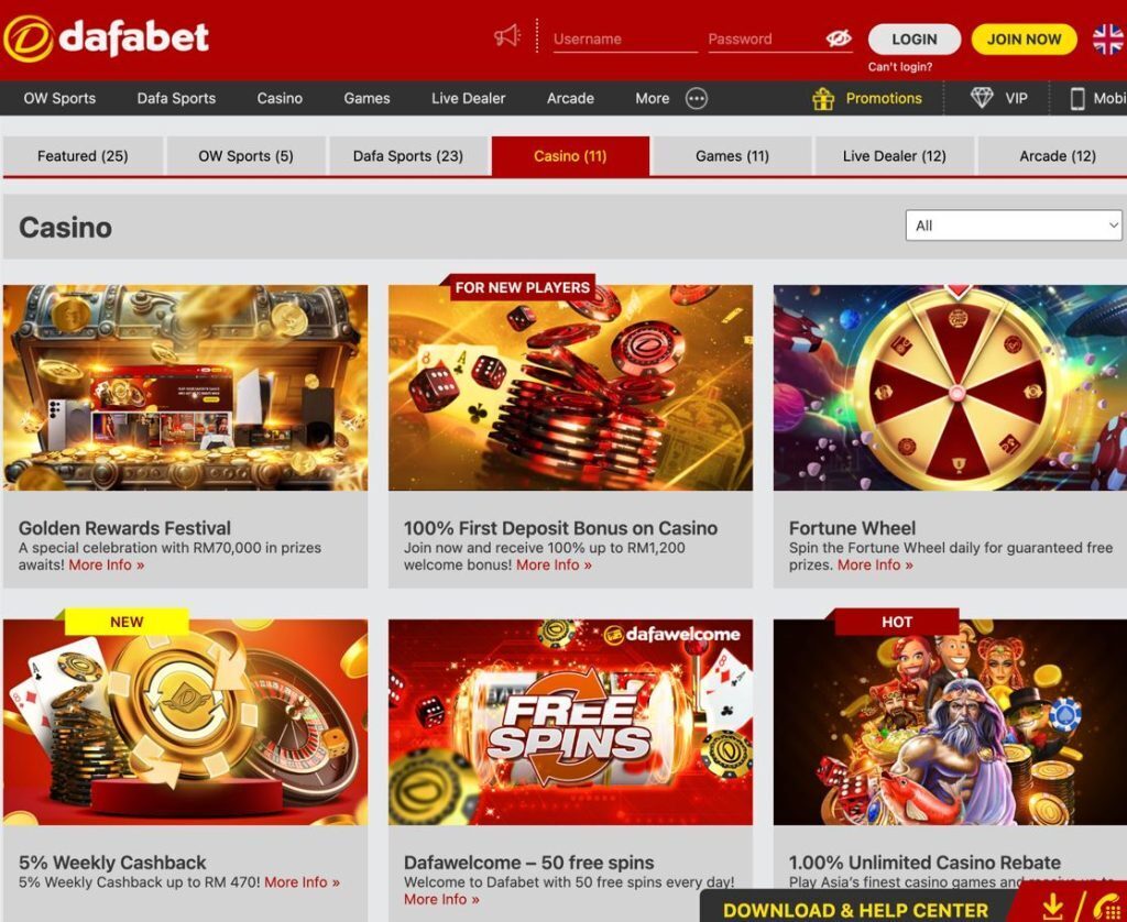 dafabet bonuses