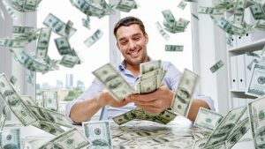 A Man Making it Rain Money