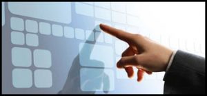 Finger touvhing touch screen