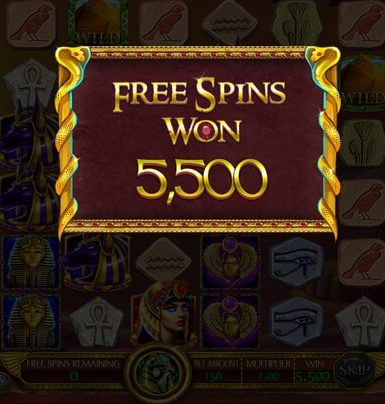 Legend Of The Nile Free Spins Won