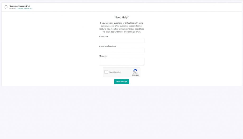 OneHash Customer Support