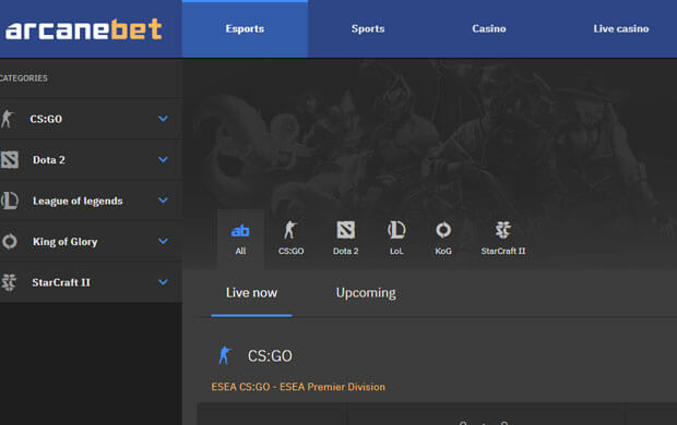 Arcanebet Main Page Backdrop
