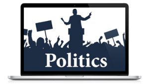 Politics on Laptop
