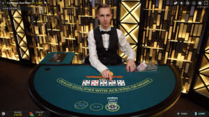 Example of a Live Dealer Caribbean Stud Poker