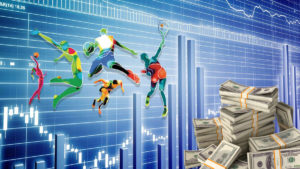 Sports Betting Stock Graph Background