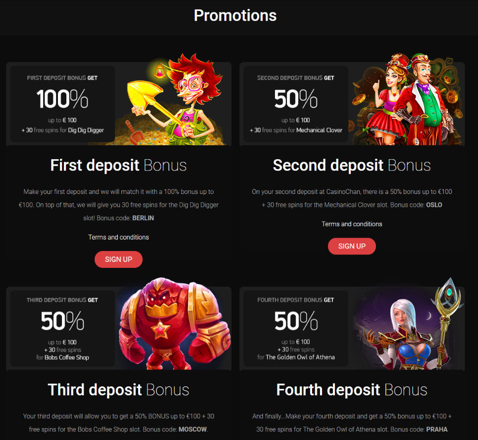 Casino Chan Promotions