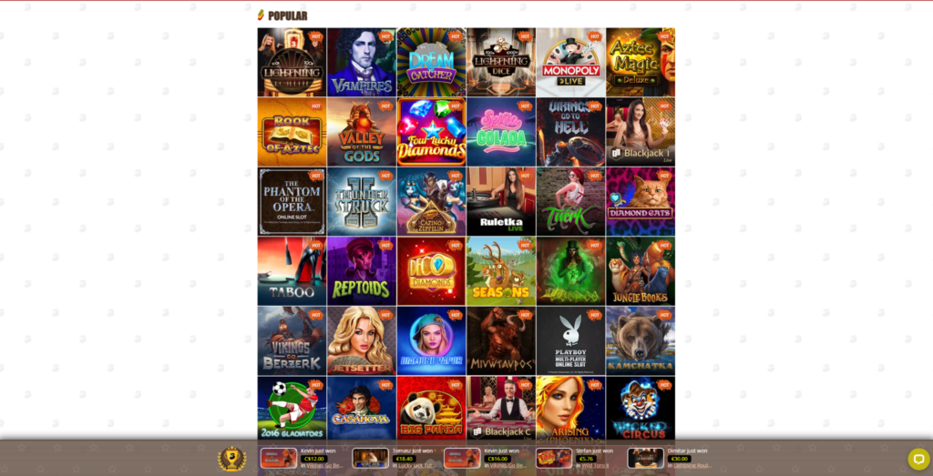 Bob Casino Screenshot