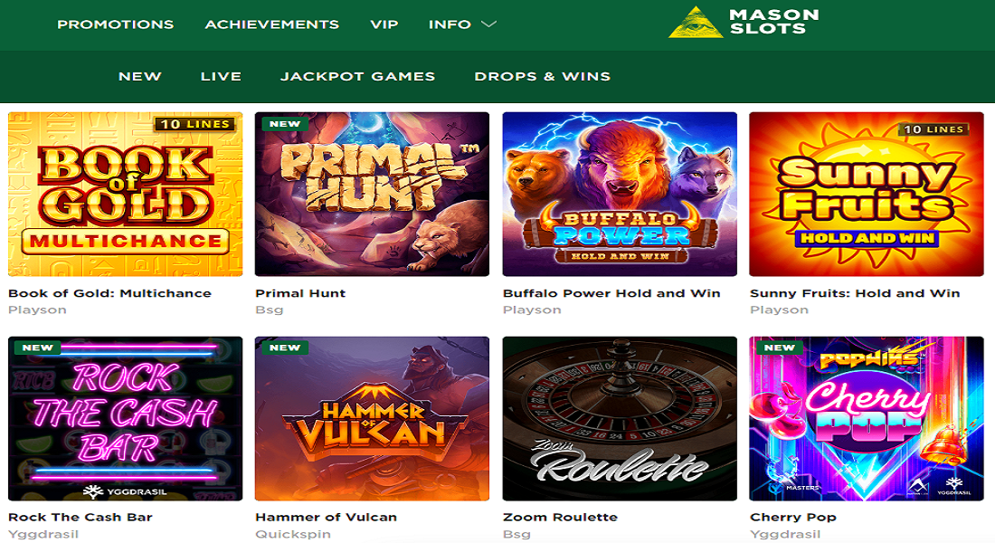 Mason Slots Casino Games