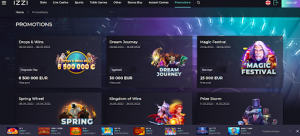IZZI Casino screenshot