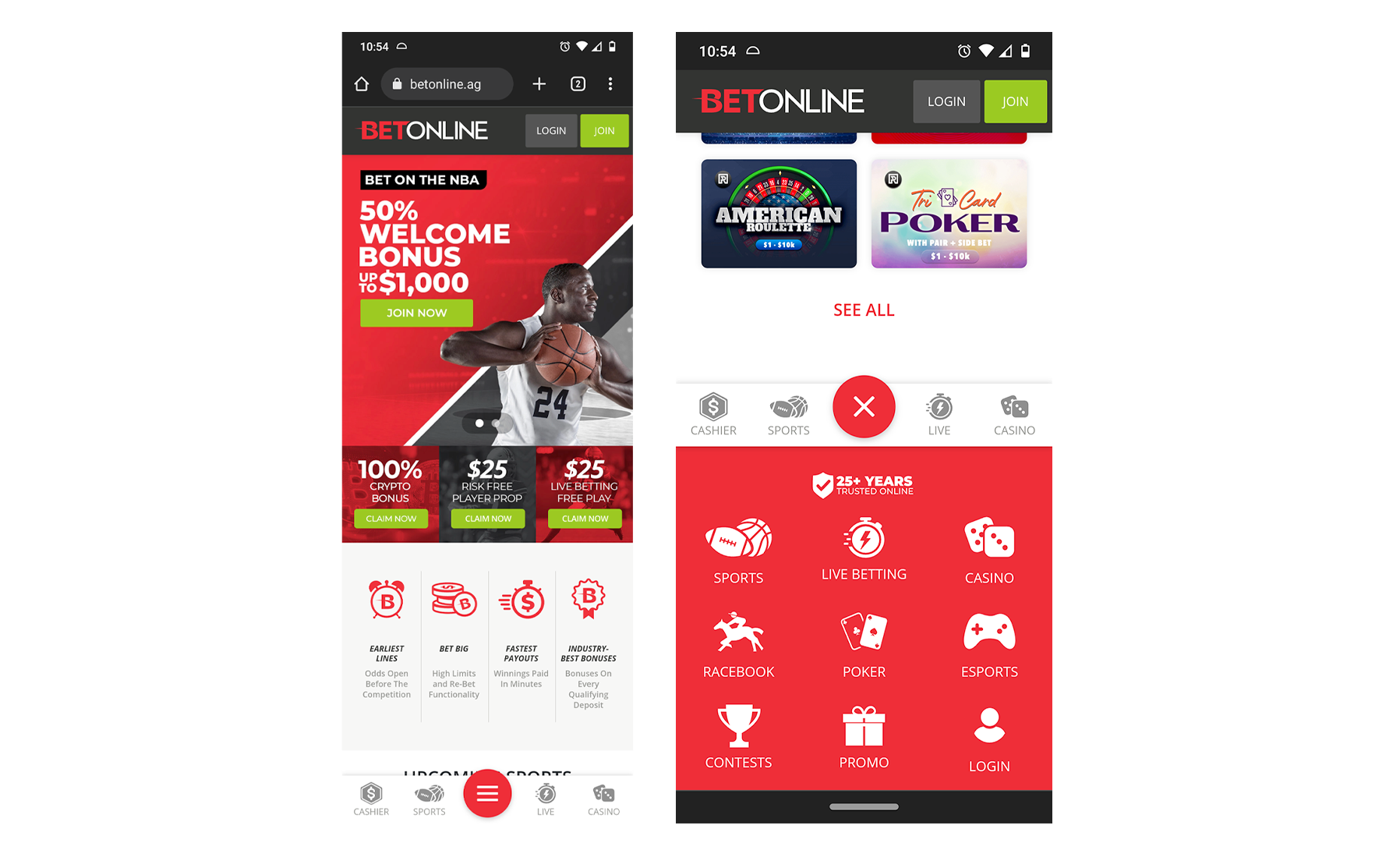 BetOnline Mobile