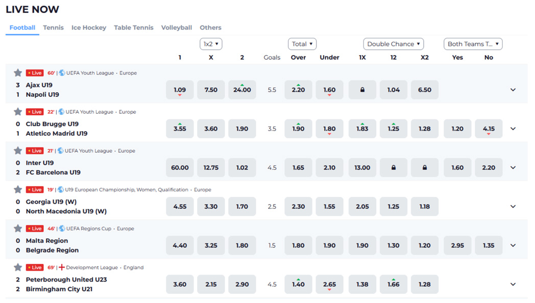 Powbet Live Betting