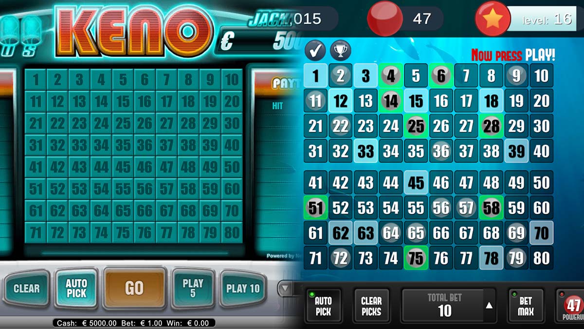Two Online Keno Games