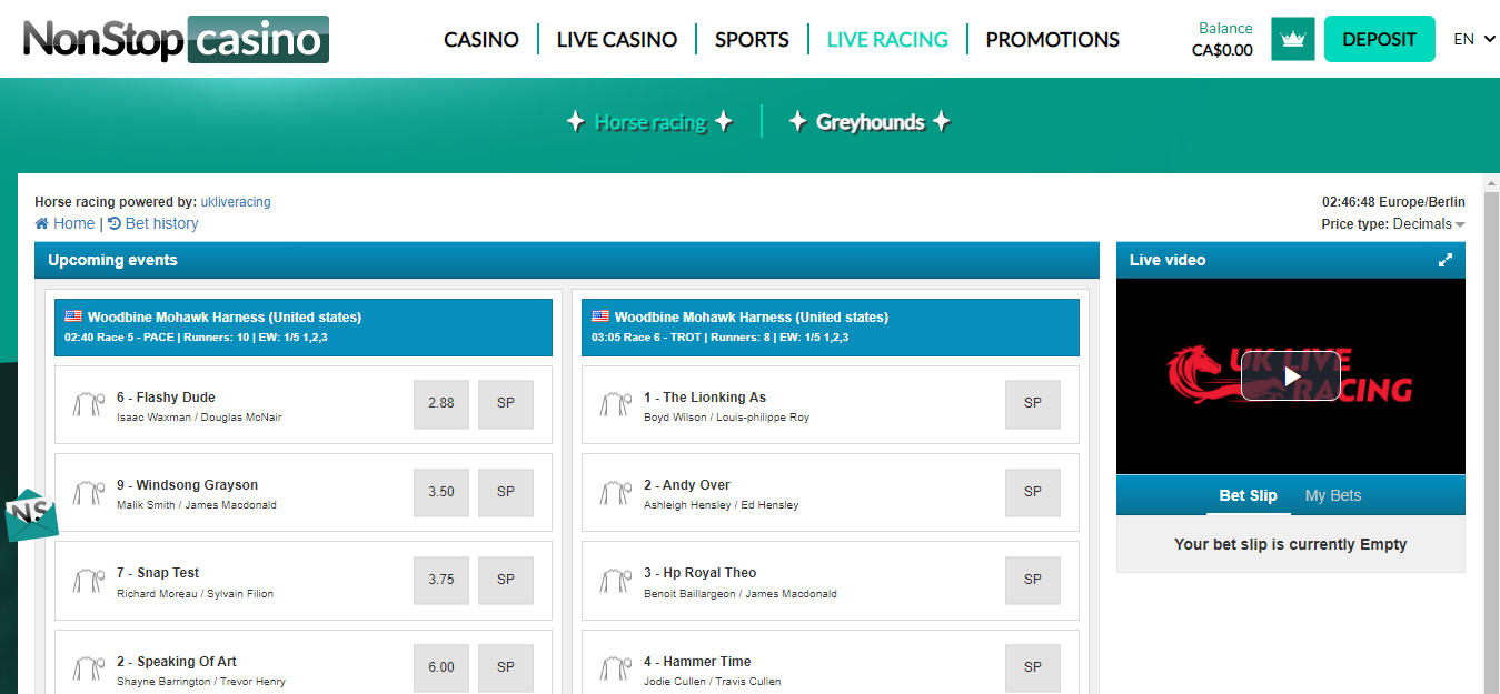 Nonstop Casino Horse Racing