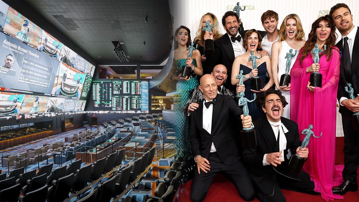 Screen Actors Guild Members on the Right and a Sportsbook on the Right