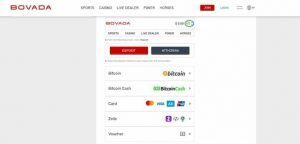 Bovada Banking Methods