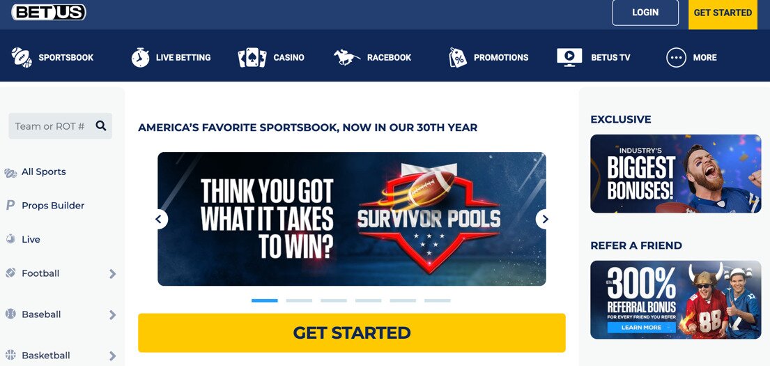 BetUS Homepage