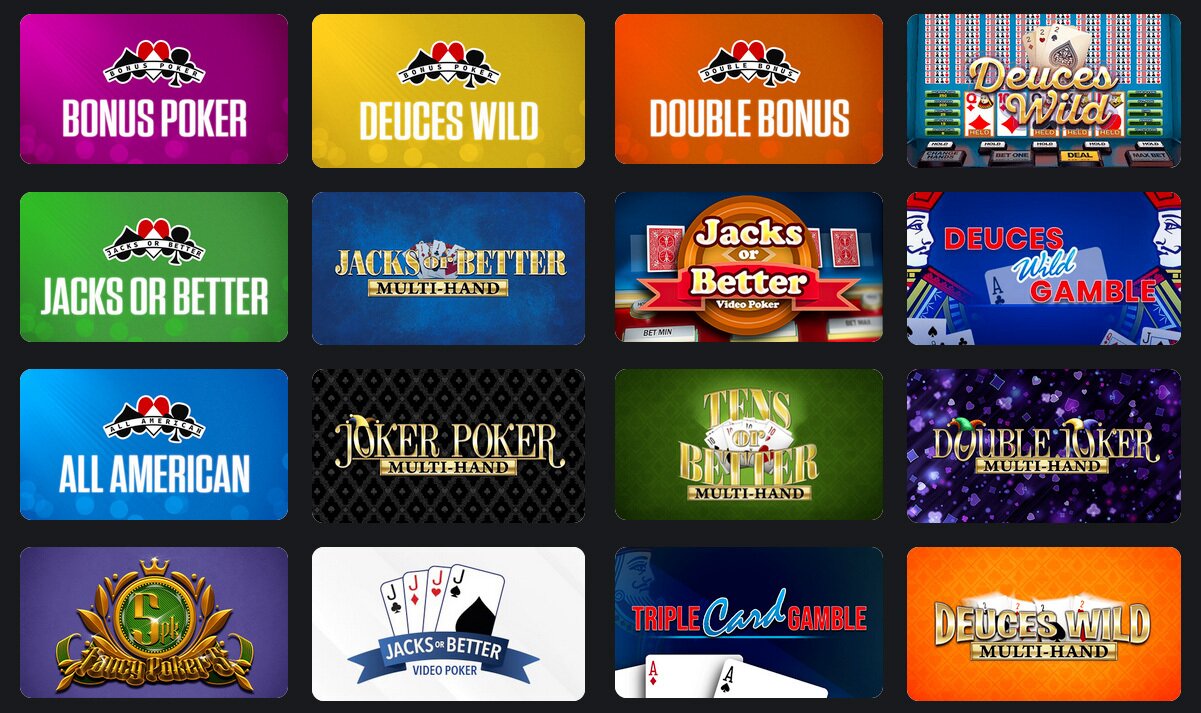 MyBookie Video Poker