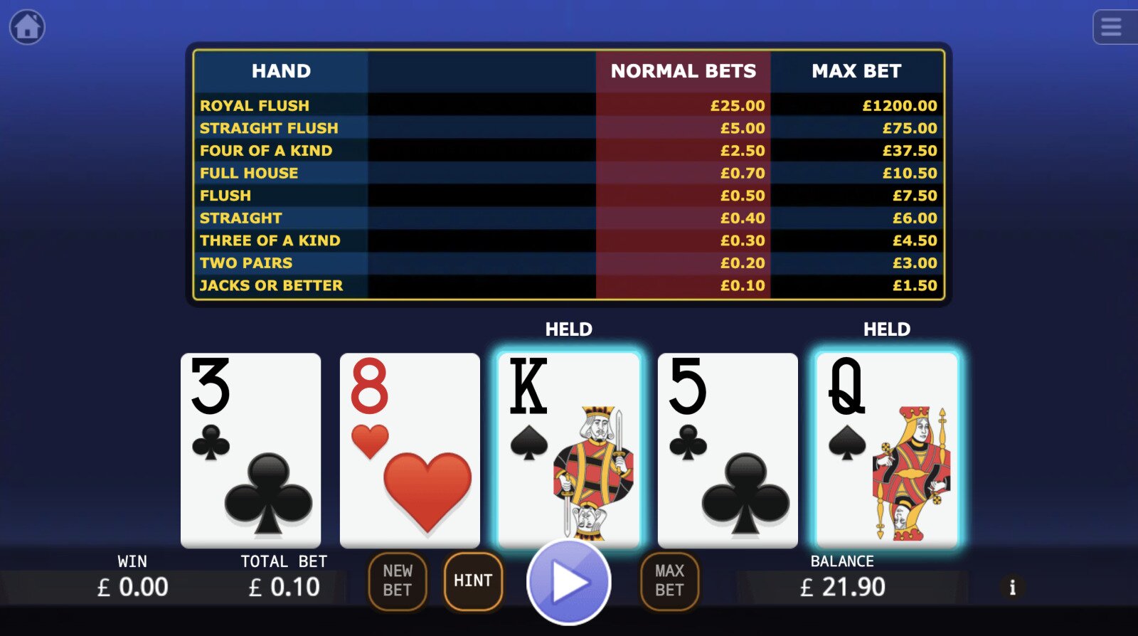 video poker