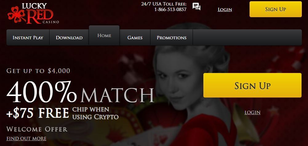 lucky red casino screenshot