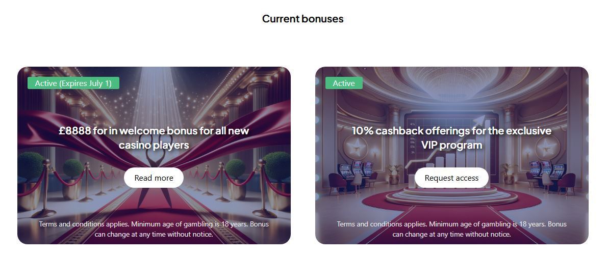 Casino Prive Bonuses