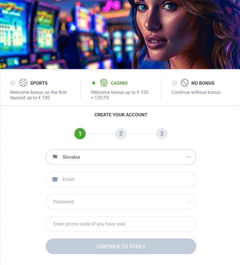 20bet signup