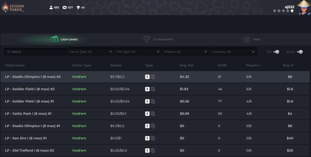22bet legion poker