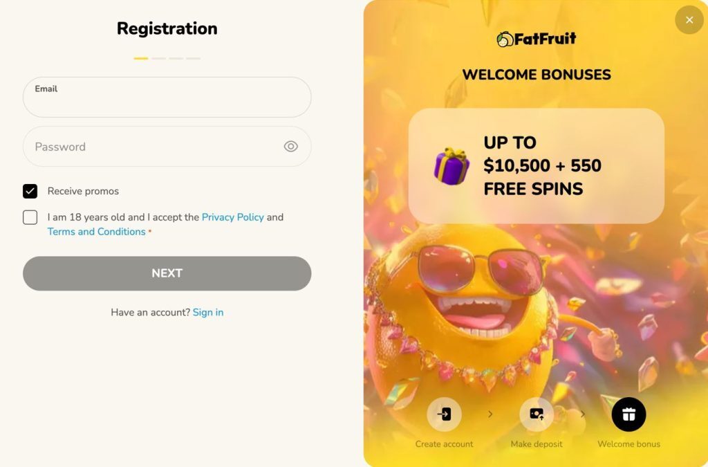 fatfruit signup