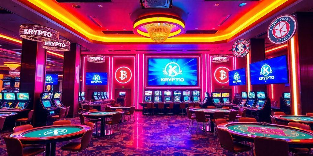 Bright casino setting