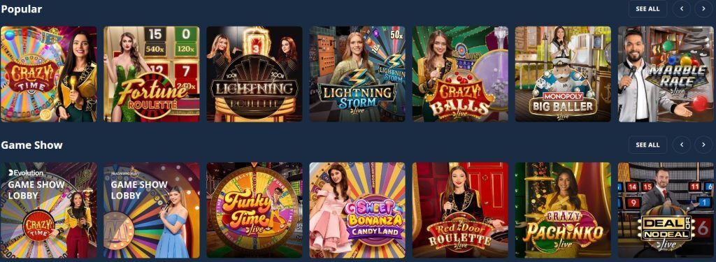 platincasino live dealer