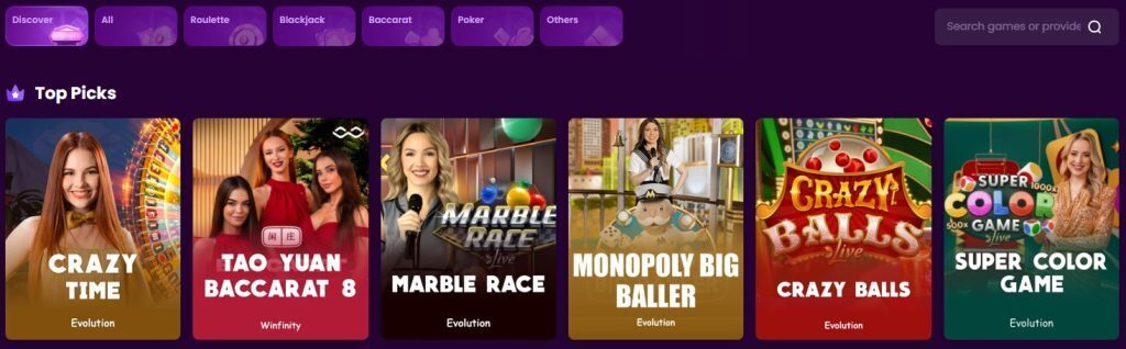 trust dice live dealer