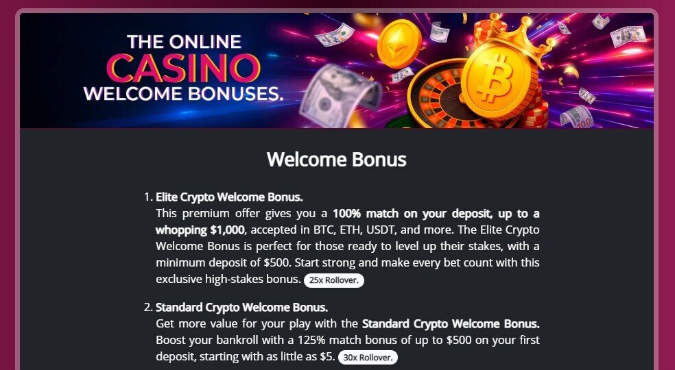 theonlinecasino promotions