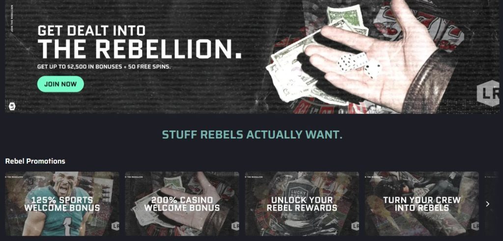 Lucky Rebel bonuses