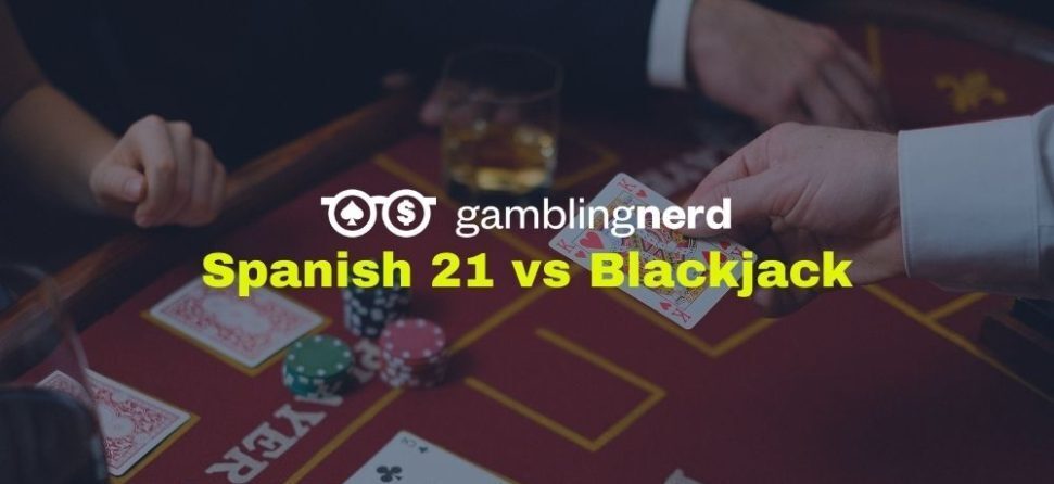 Blackjack on a red table