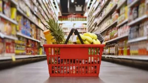 Groceries stock image
