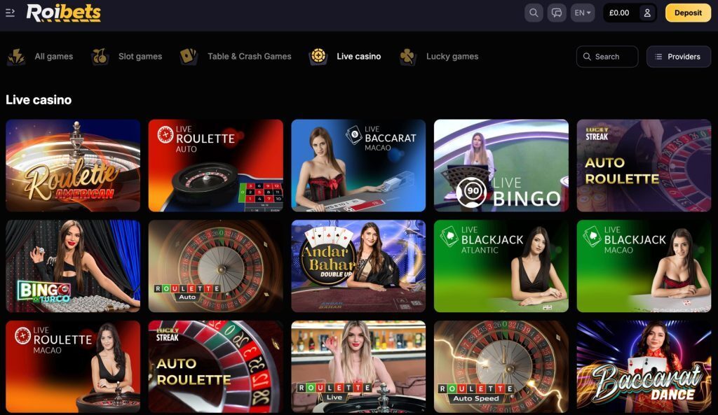 roibets live dealer