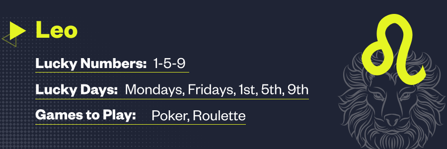 Leo Lucky Days to Gamble