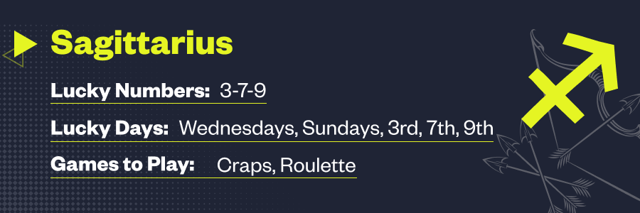 Sagittarius Lucky Days to Gamble
