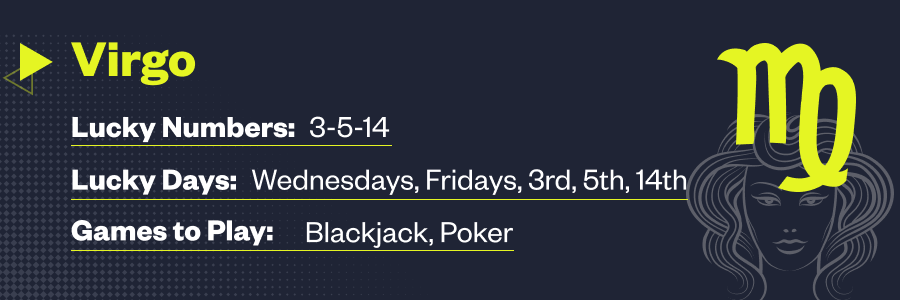 Virgo Lucky Days to Gamble
