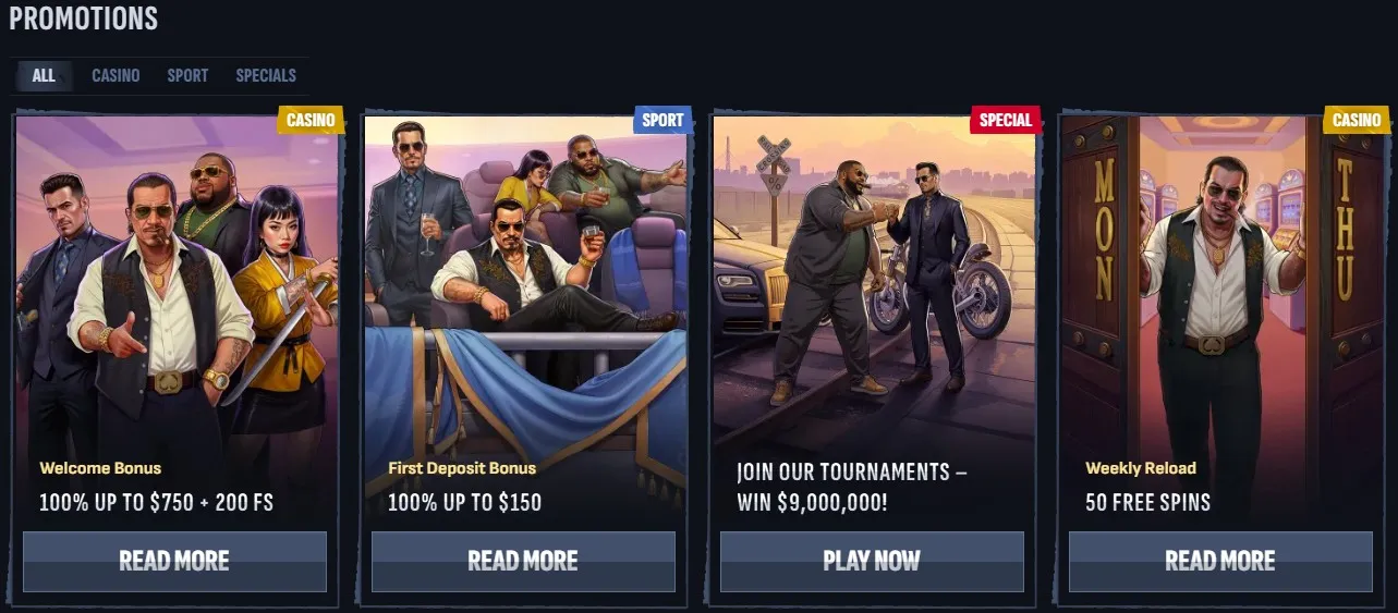 Mafia Casino Promotions