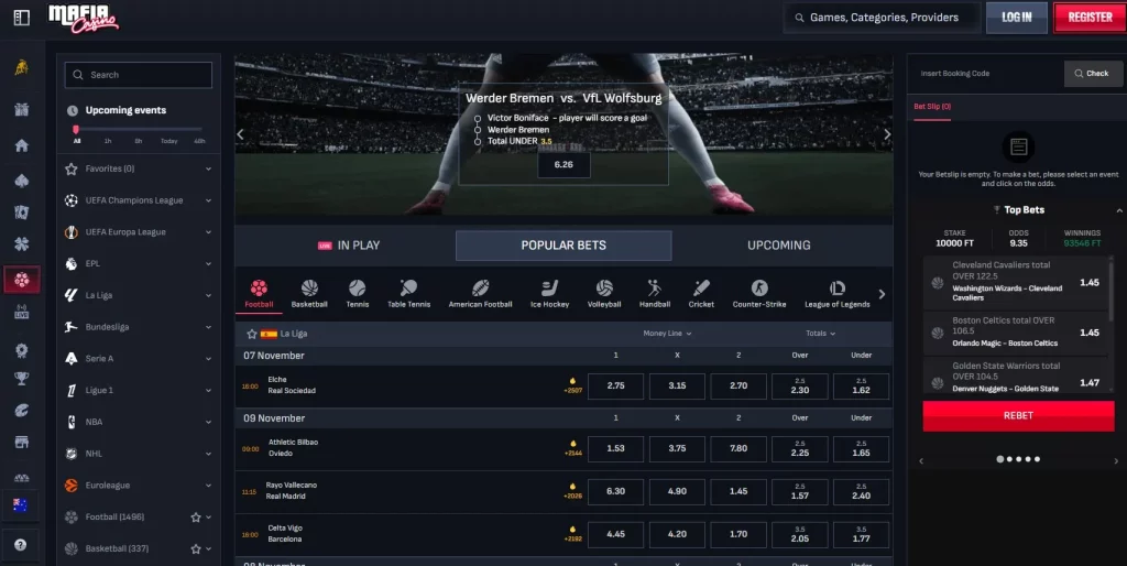 mafia casino sportsbook