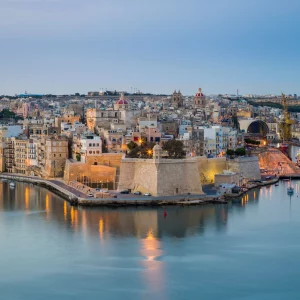 image of malta city on ocean