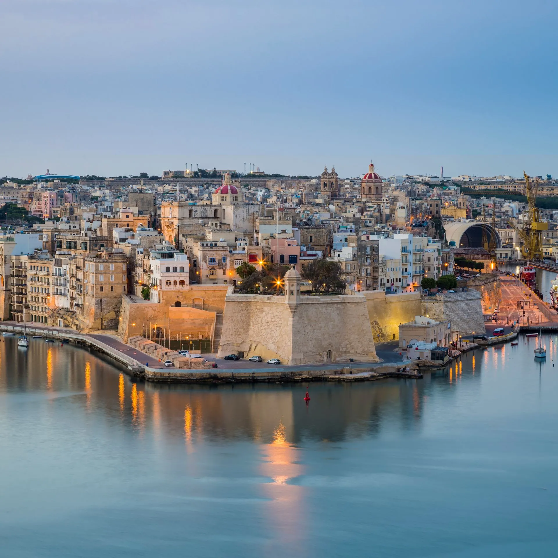 image of malta city on ocean