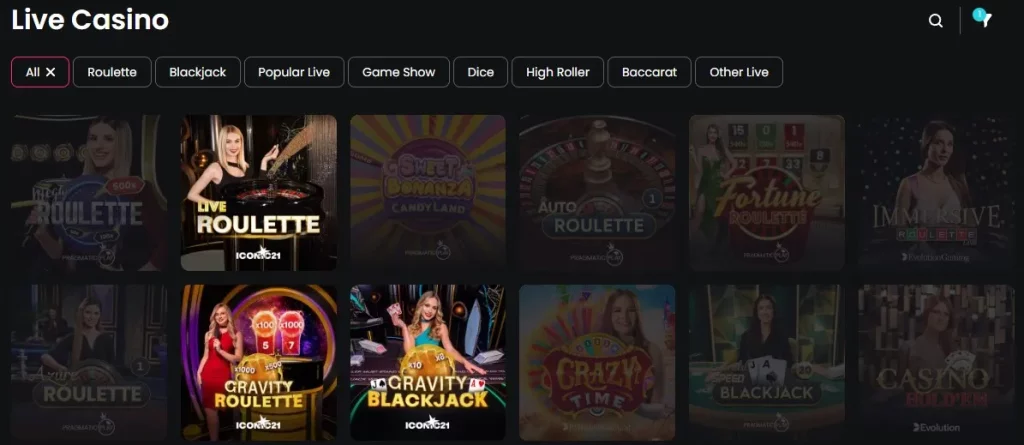 tiptop live casino