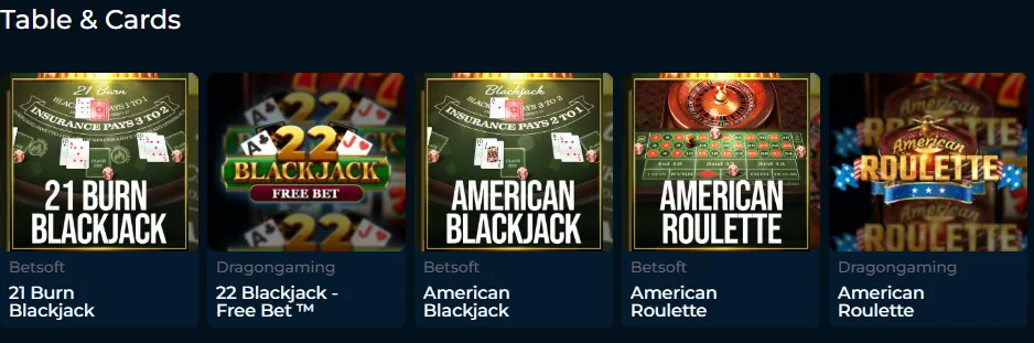 bet105 table games 2