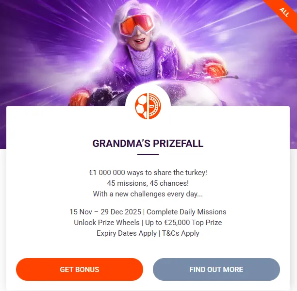 grandma's prizefall tonybet 2