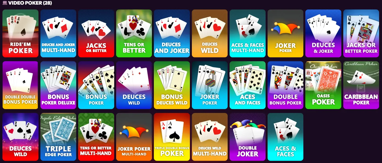 red dog video poker 7